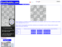 Tablet Screenshot of giantsudoku.com